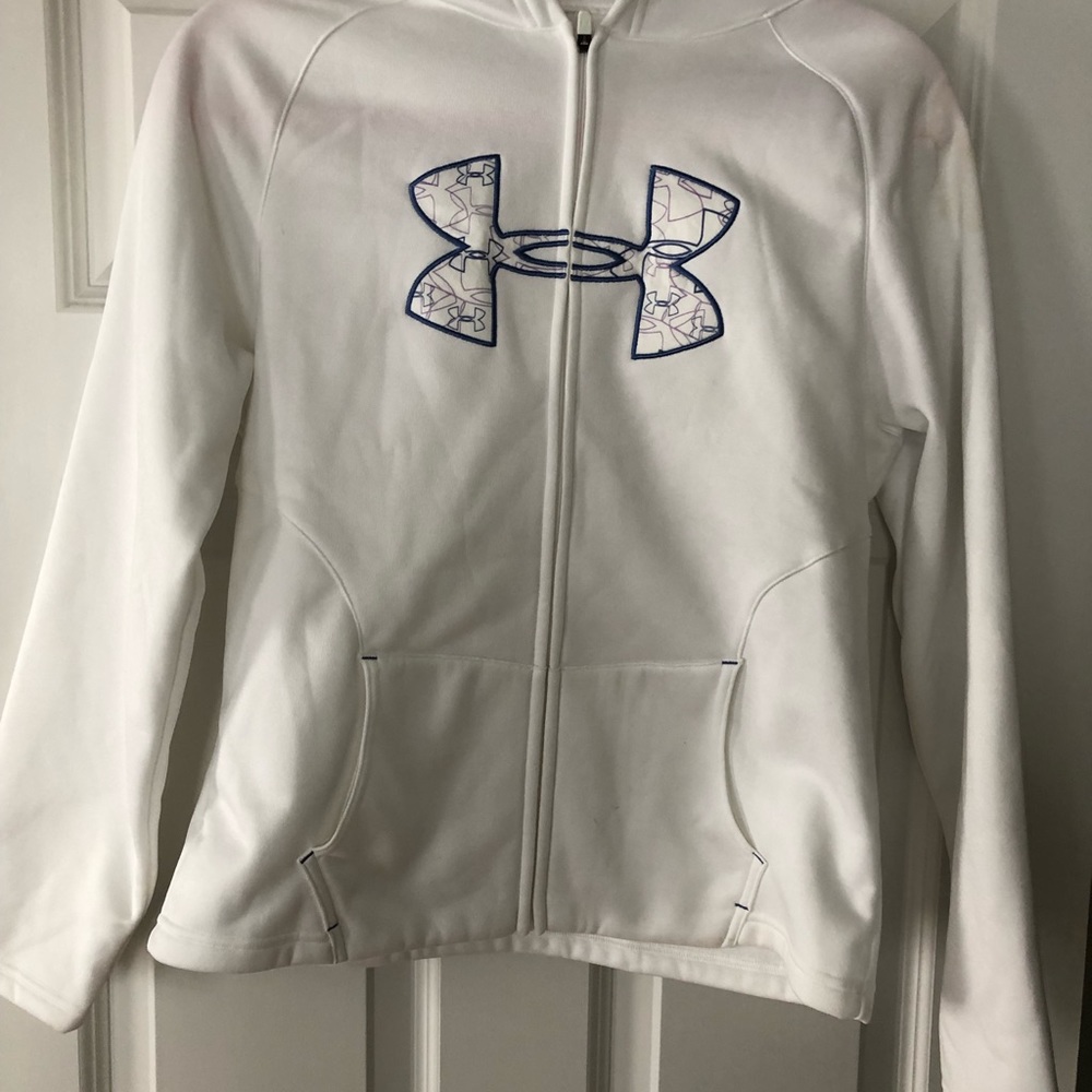 White scuba lite Under Armor Youth Full zipper jacket